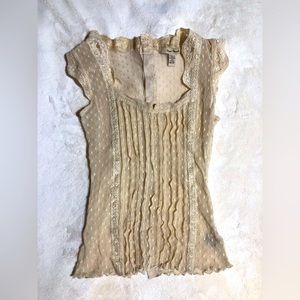 Free People Lace Blouse Size XS